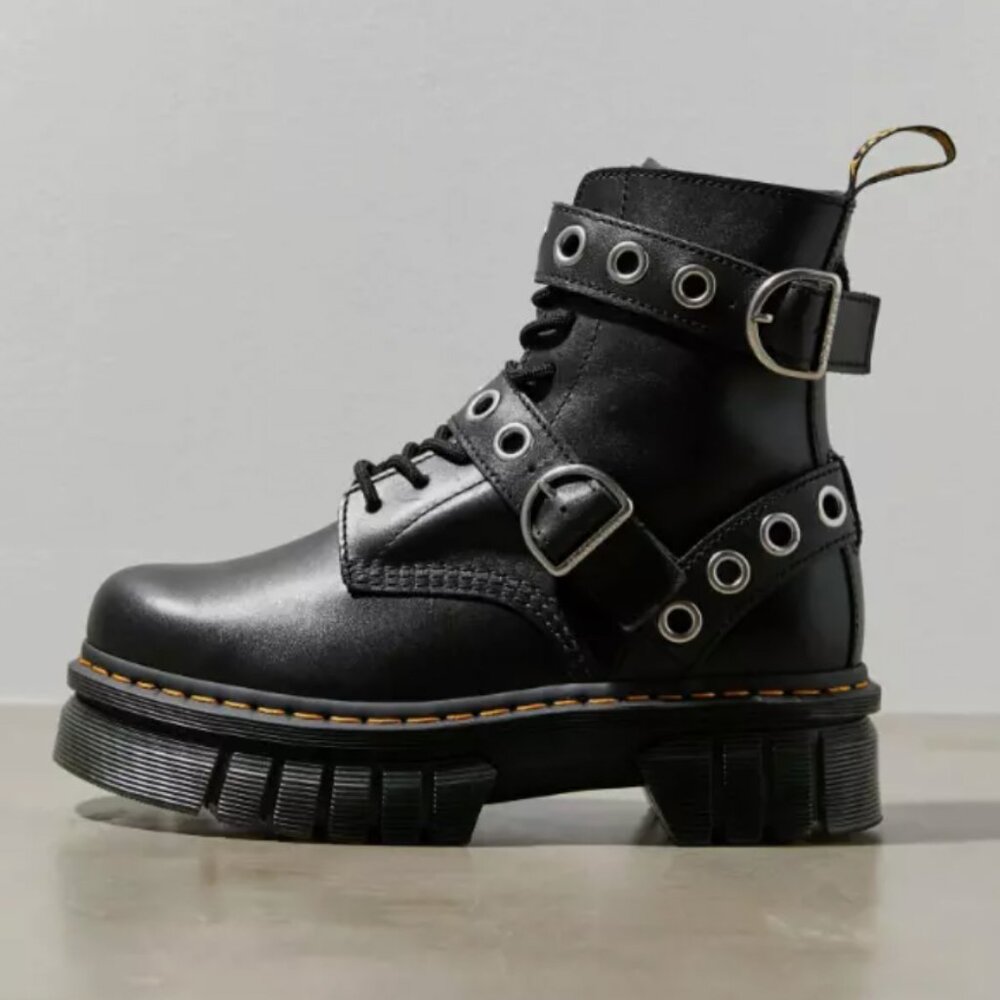 Dr. Martens Quad Neoteric Audrick Hardware Boots Leather Platform Nappa Lux US 5 - Picture 8 of 16